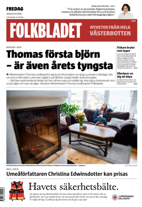 Cover of Folkbladet Vasterbotten