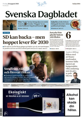 Cover of Svenska Dagbladet
