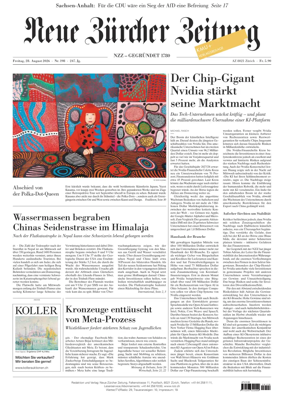 Cover of Neue Zurcher Zeitung