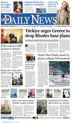 Cover of Hurriyet Daily News & Economic Review