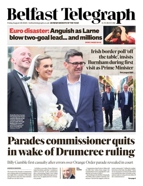 Cover of Belfast Telegraph