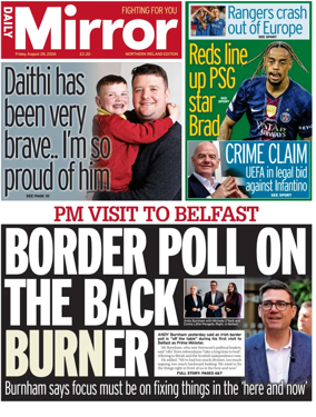Cover of Daily Mirror (Northern Ireland)