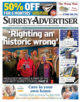 Cover of Surrey Advertiser