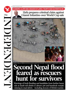 Cover of The Independent