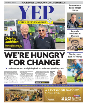 Cover of Yorkshire Evening Post