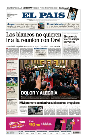 Cover of El Pais (Uruguay)