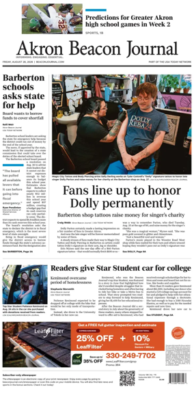 Cover of Akron Beacon Journal