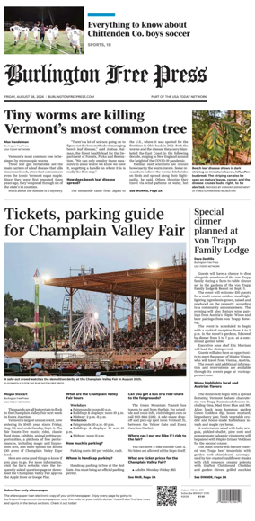 Cover of Burlington Free Press