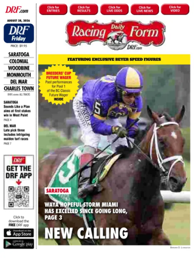 Cover of Daily Racing Form National Digital Edition