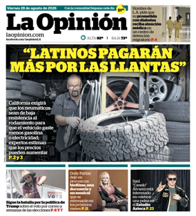 Cover of La Opinion