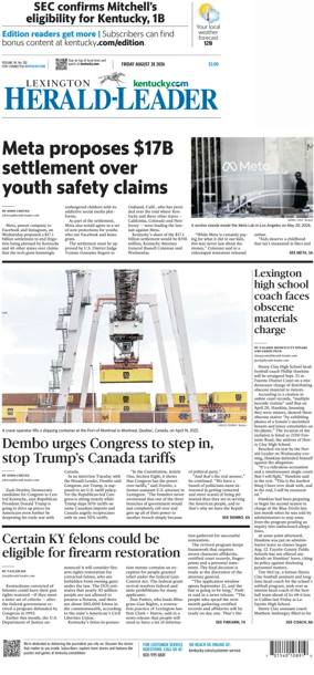 Cover of Lexington Herald-Leader