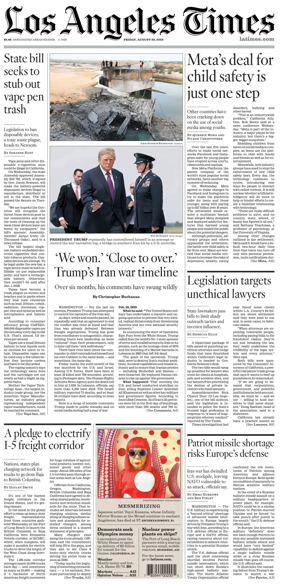 Cover of Los Angeles Times