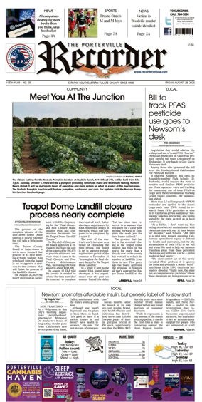 Cover of Porterville Recorder