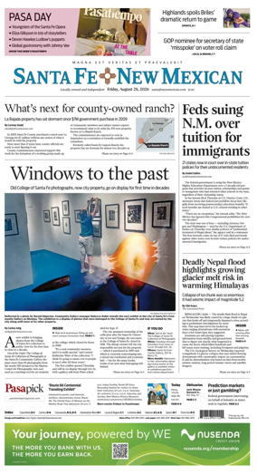 Cover of Santa Fe New Mexican
