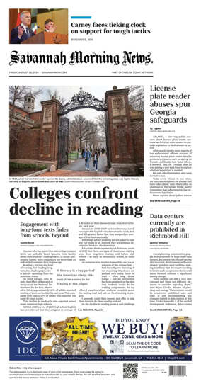 Cover of Savannah Morning News