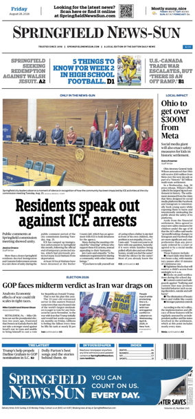 Cover of Springfield News-Sun