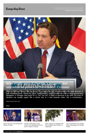 Cover of Tampa Bay Times TFP