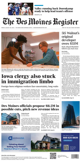 Cover of The Des Moines Register