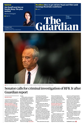 Cover of The Guardian (USA)