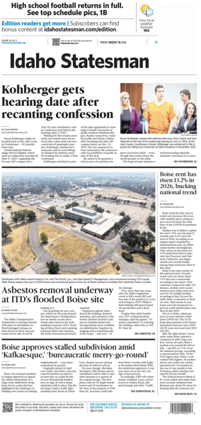 Cover of The Idaho Statesman