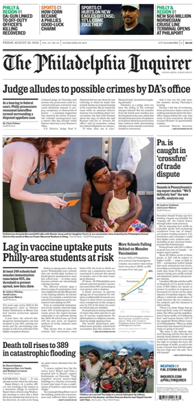 Cover of The Philadelphia Inquirer (South Jersey edition)