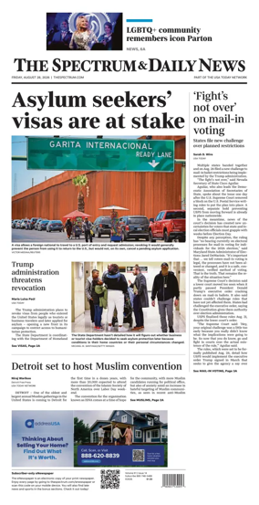 Cover of The Spectrum & Daily News