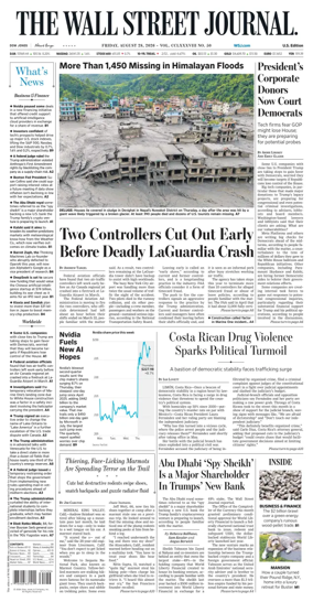 Cover of The Wall Street Journal