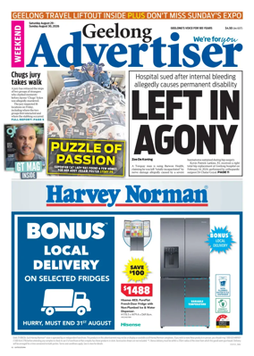 Cover of Geelong Advertiser