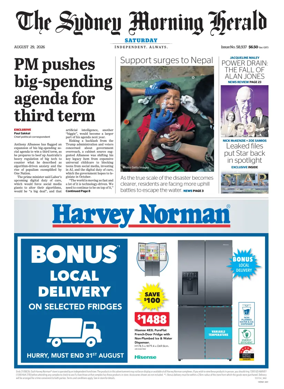 Cover of The Sydney Morning Herald