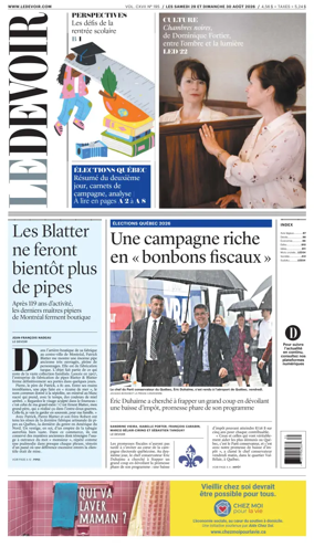 Cover of Le Devoir