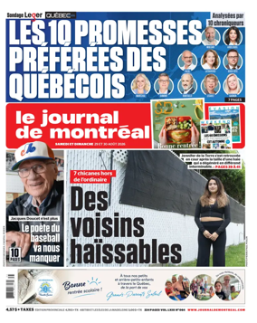 Cover of Le Journal de Montreal