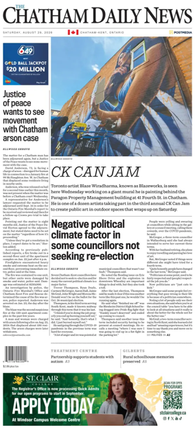 Cover of The Chatham Daily News