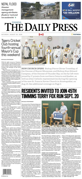 Cover of The Daily Press (Timmins)