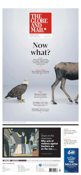 Cover of The Globe and Mail (Ontario Edition)
