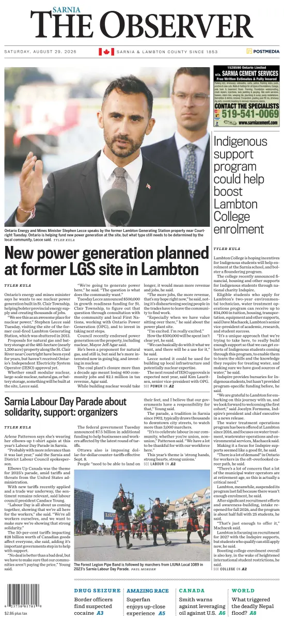 Cover of The Observer (Sarnia)