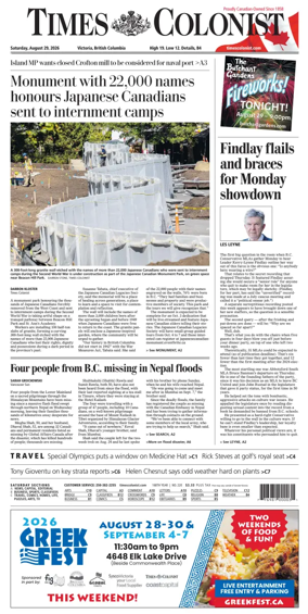 Cover of Times Colonist
