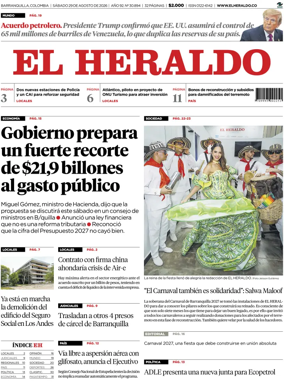 Cover of El Heraldo (Colombia)