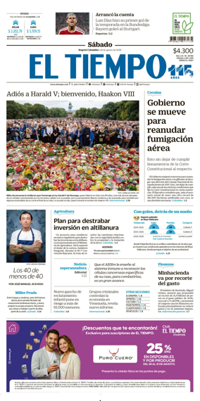 Cover of El Tiempo (Bogota)