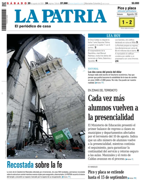 Cover of La Patria (Colombia)