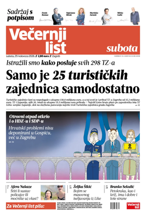 Cover of Vecernji list - Zagreb