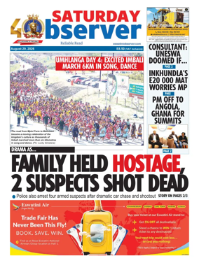 Cover of Saturday Observer (Eswatini)