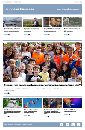 Cover of Euronews Business (Portuguese)