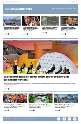 Cover of Euronews Business (Spanish) Compiled Edition