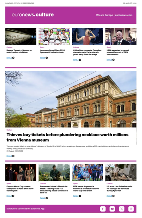 Cover of Euronews Culture and Sport Compiled Edition