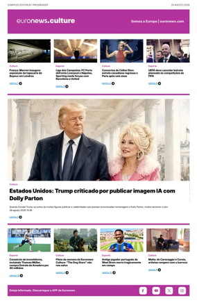 Cover of Euronews Culture and Sport (Portuguese)