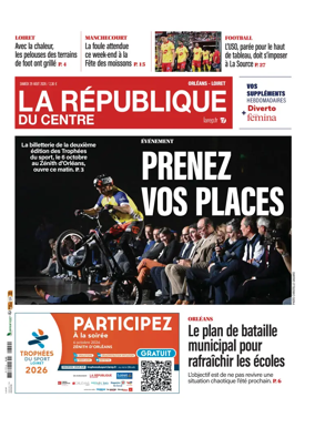 Cover of La Republique du Centre (Orleans - Loiret))