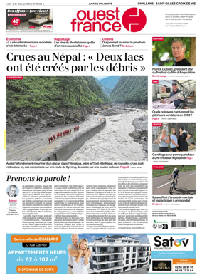 Cover of Ouest France (Challans / Saint-Gilles-Croix-de-Vie)