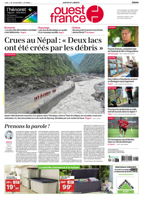 Cover of Ouest France (Dinan)