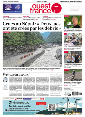Cover of Ouest France (Les Herbiers / Montaigu)