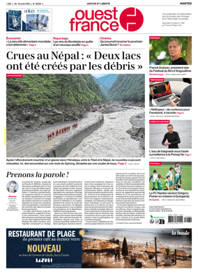Cover of Ouest France (Nantes)